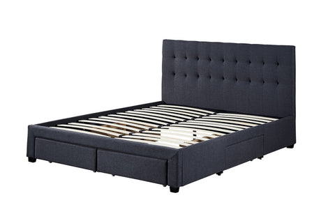 MATERA BED MET GRIJZE BASIS 