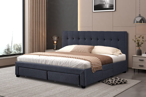 MATERA BED MET GRIJZE BASIS 