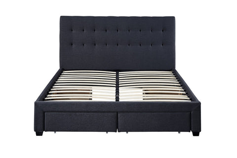 MATERA BED MET GRIJZE BASIS 