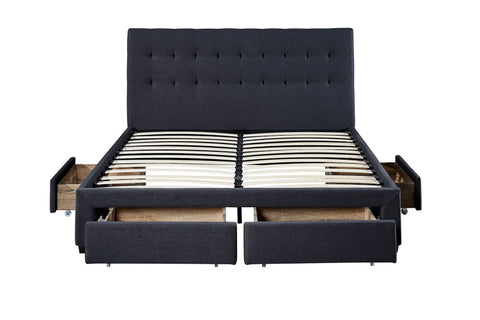 MATERA BED MET GRIJZE BASIS 