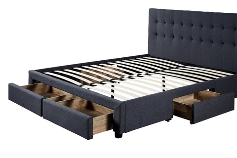 MATERA BED MET GRIJZE BASIS 